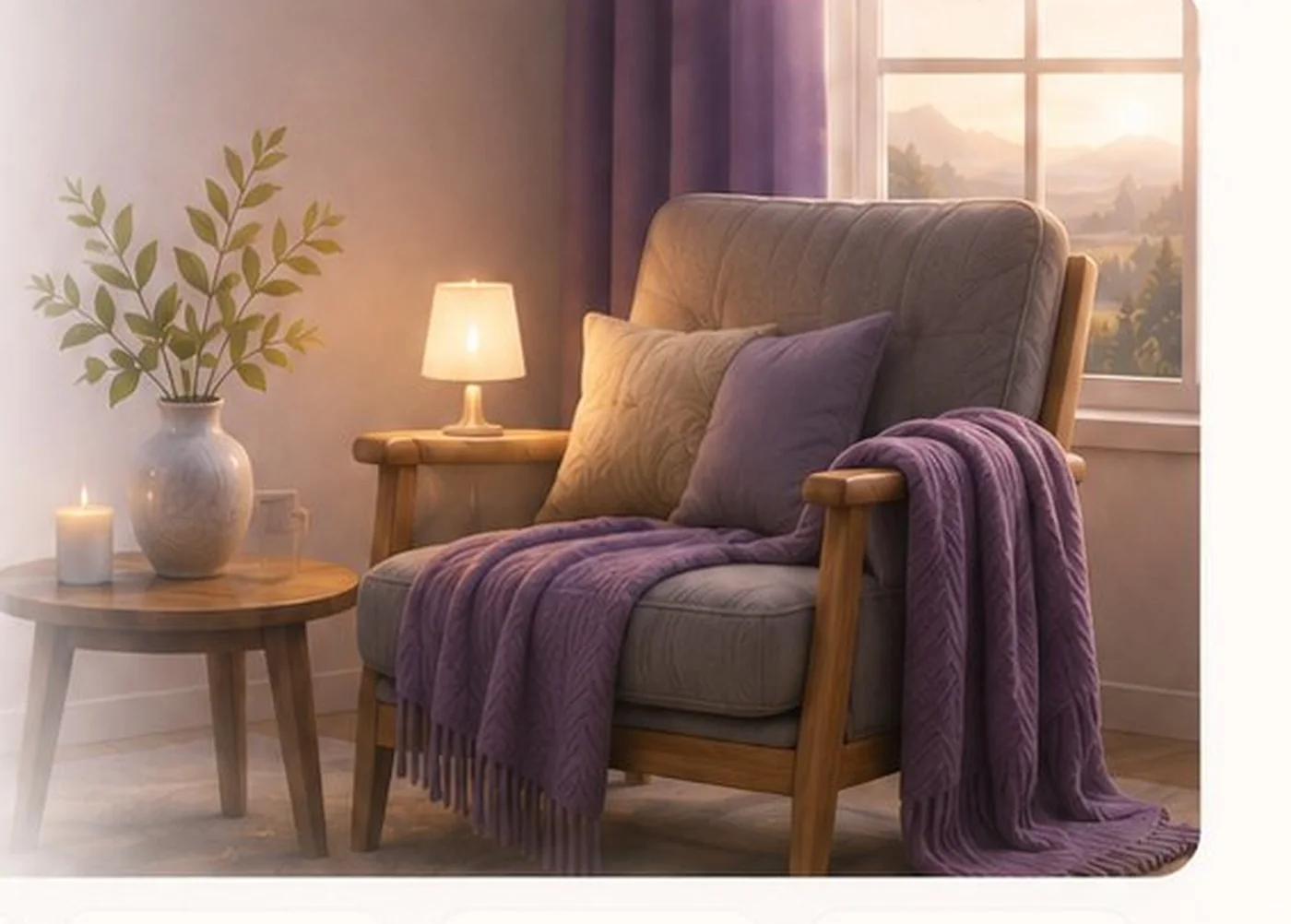 A warm calm support space with a path forward